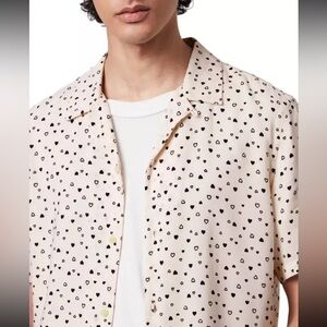 NWT Men’s All Saints Amore Button Up Shirt Size Large